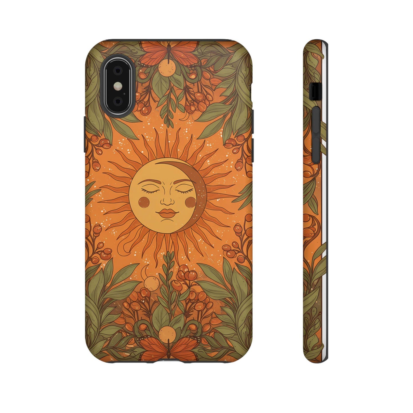 Sunshine floral phone case with boho summer art