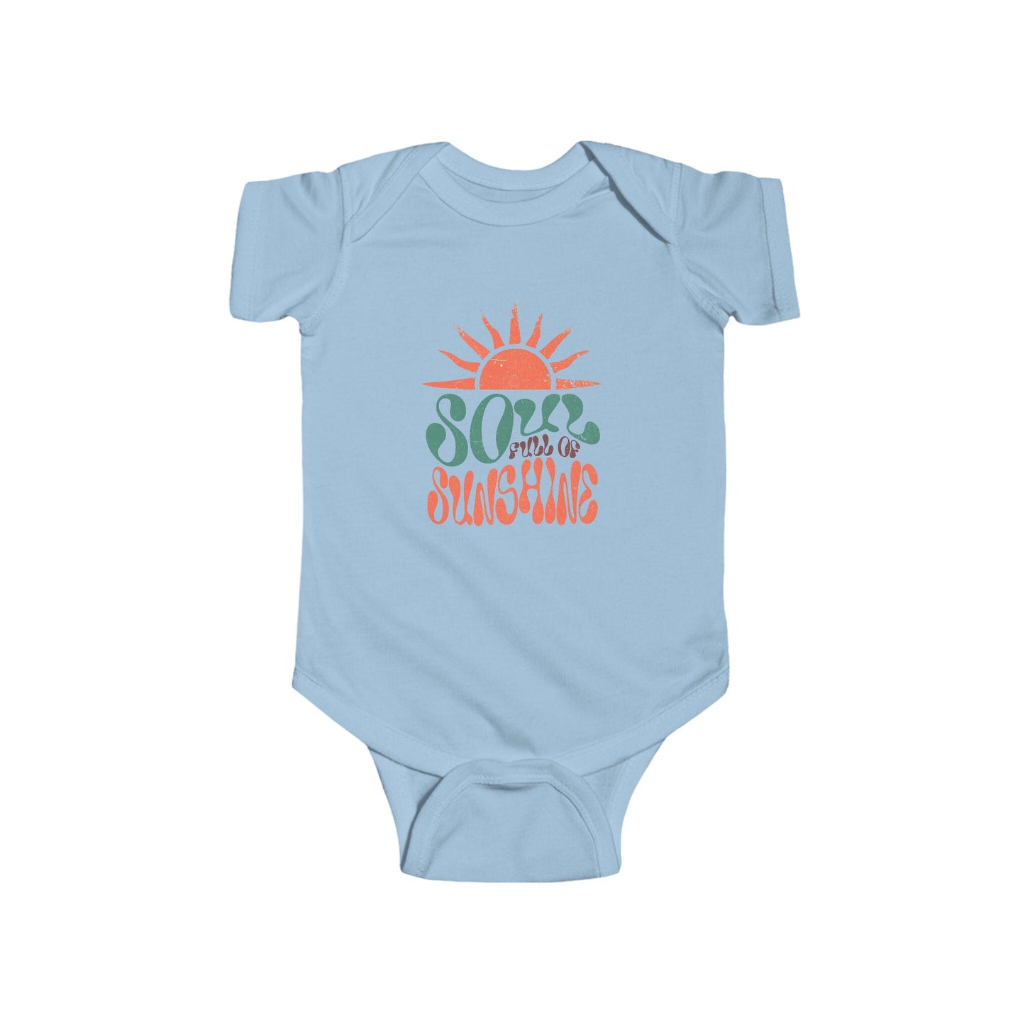 Happy sun baby bodysuit with cheerful print