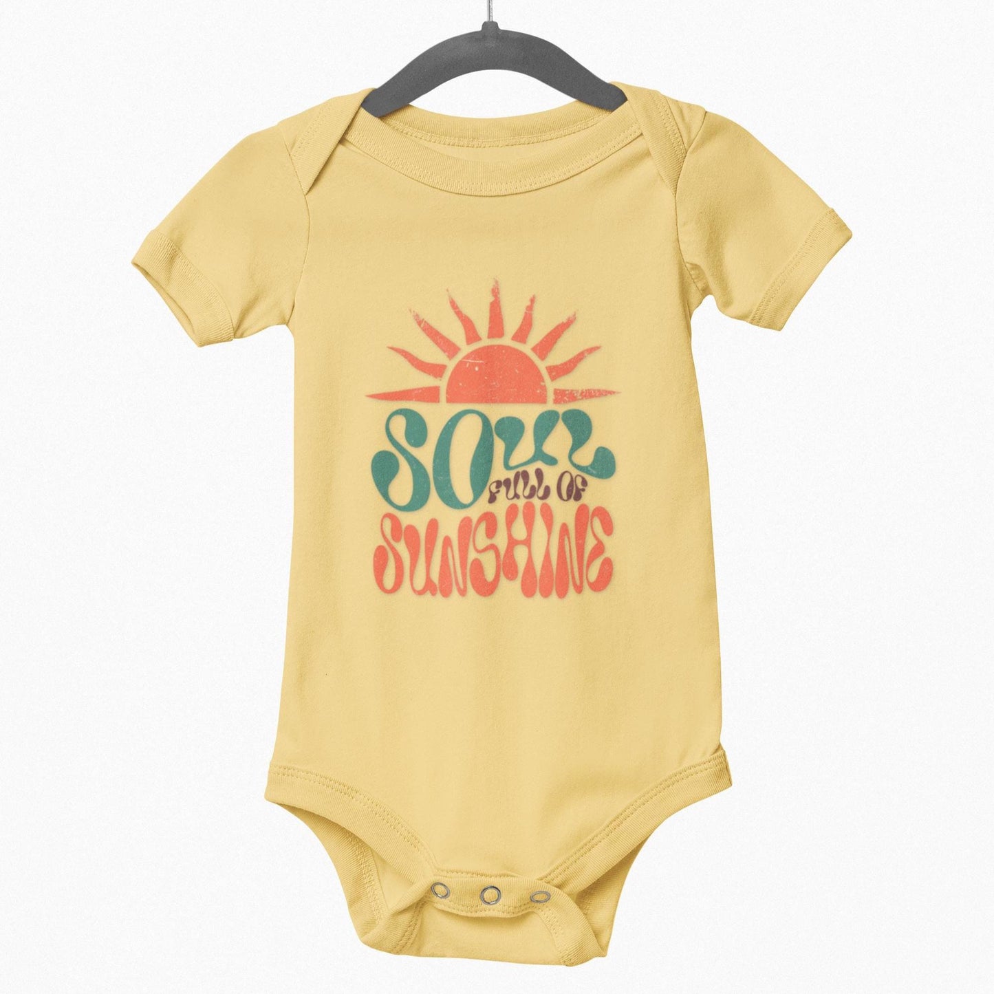 Happy sun baby bodysuit with cheerful print