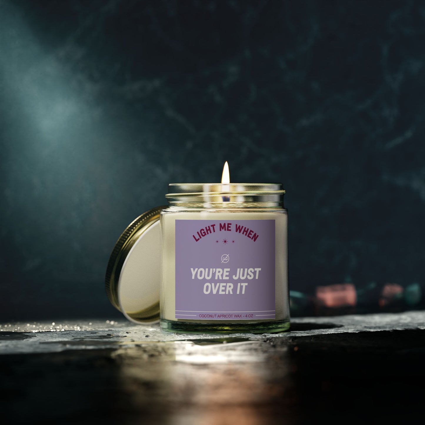 Coconut Apricot Scented Candle, you're just over it