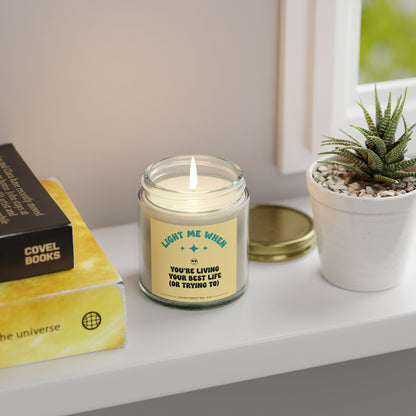 Yellow Scented Candles, Coconut Apricot Wax