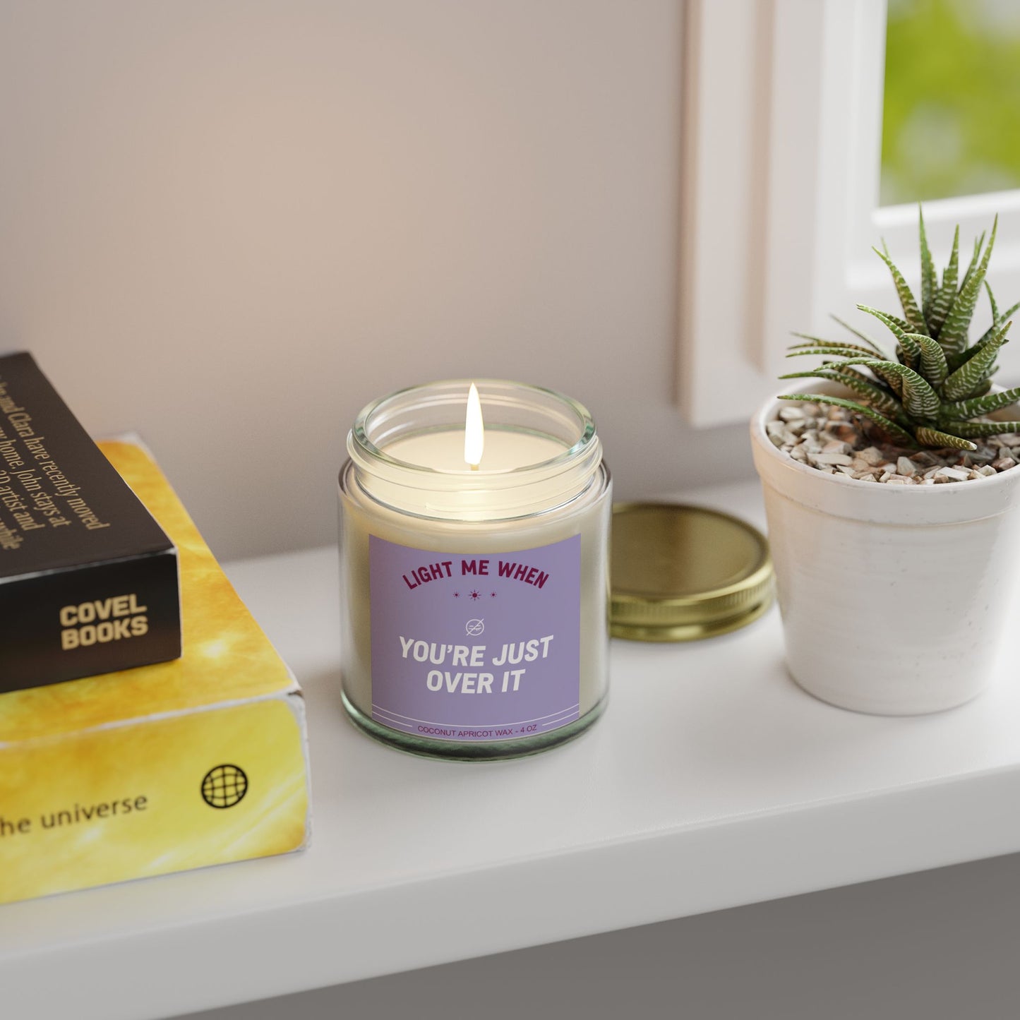 Coconut Apricot Scented Candle, you're just over it