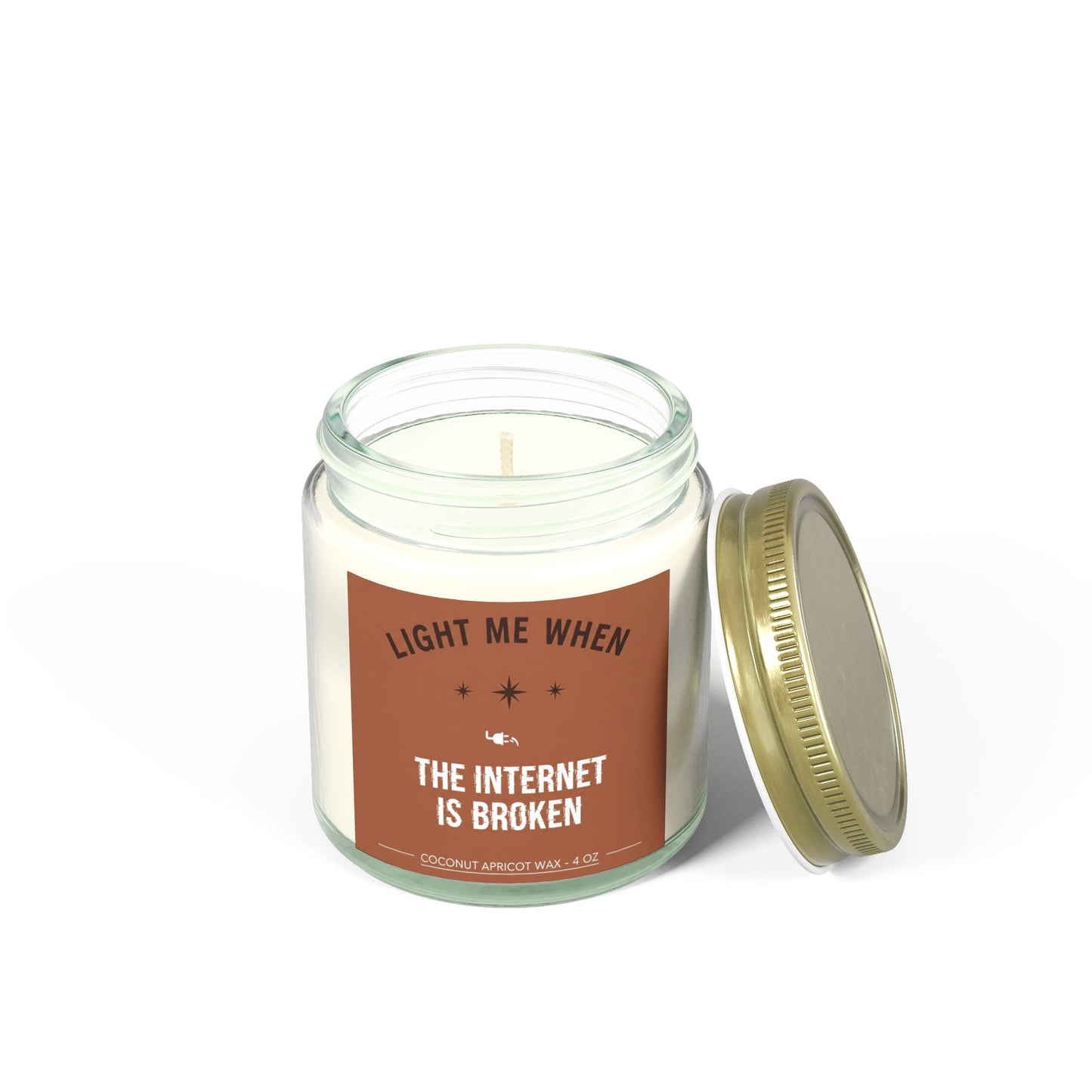 Terracotta Candle, Internet Is Broken Light This