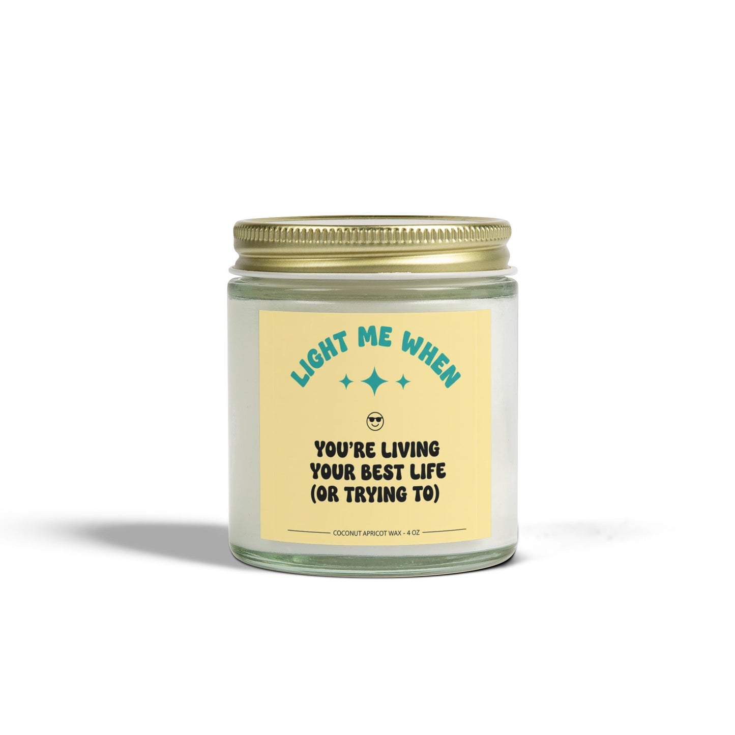 Yellow Scented Candles, Coconut Apricot Wax