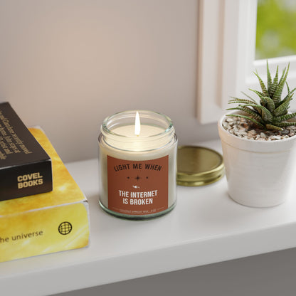 Terracotta Candle, Internet Is Broken Light This