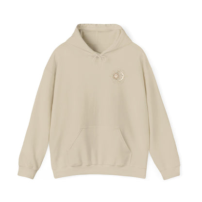 Sun and moon hoodie with celestial design