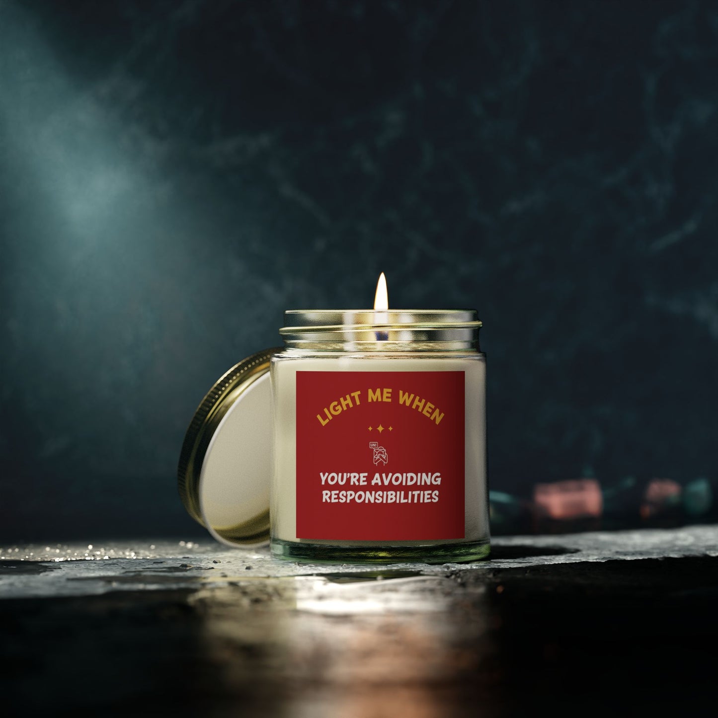Bold Red Candle for Lazy Vibes