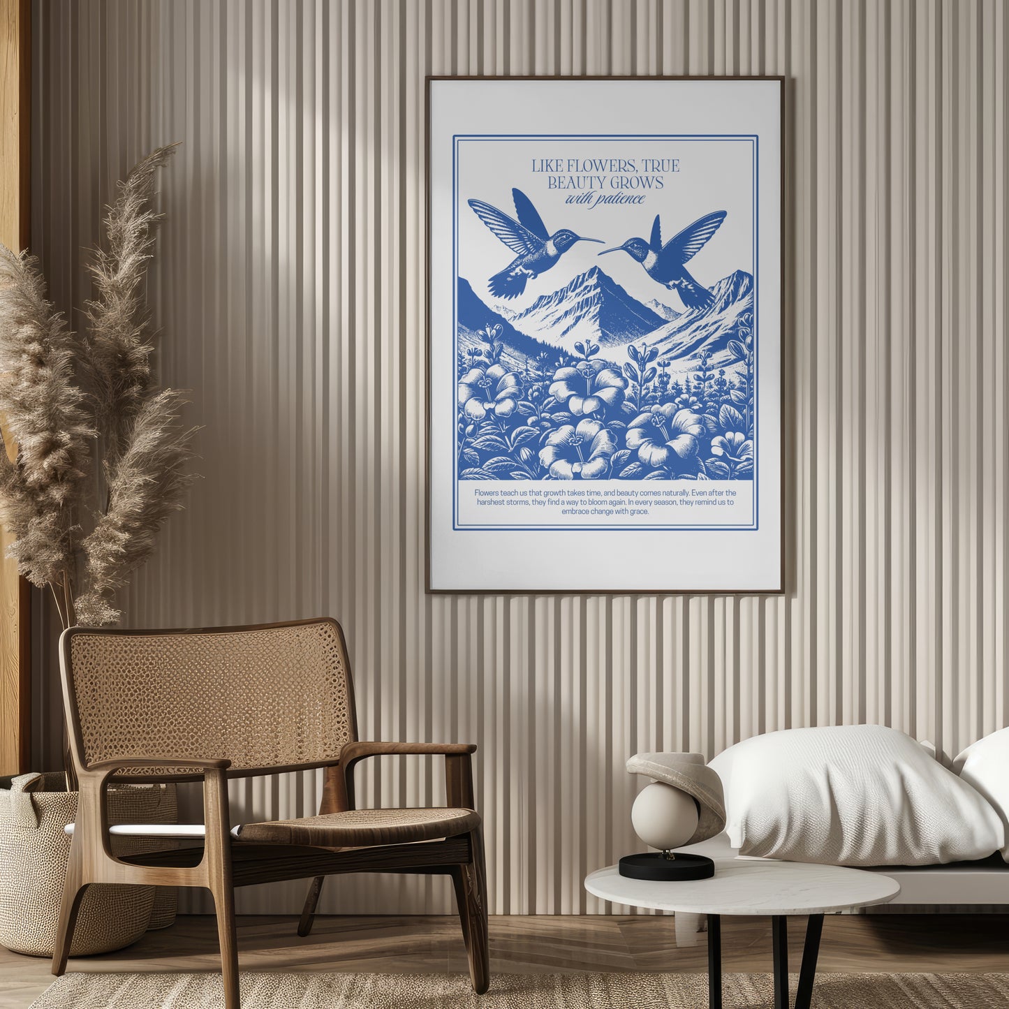 Artistic Flowers Matte Vertical Posters, Floral Wall Art Decor
