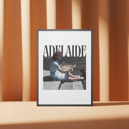 Adelaide Girl Portrait Poster, Retro Fine Art Minimalist Matte Vertical Posters