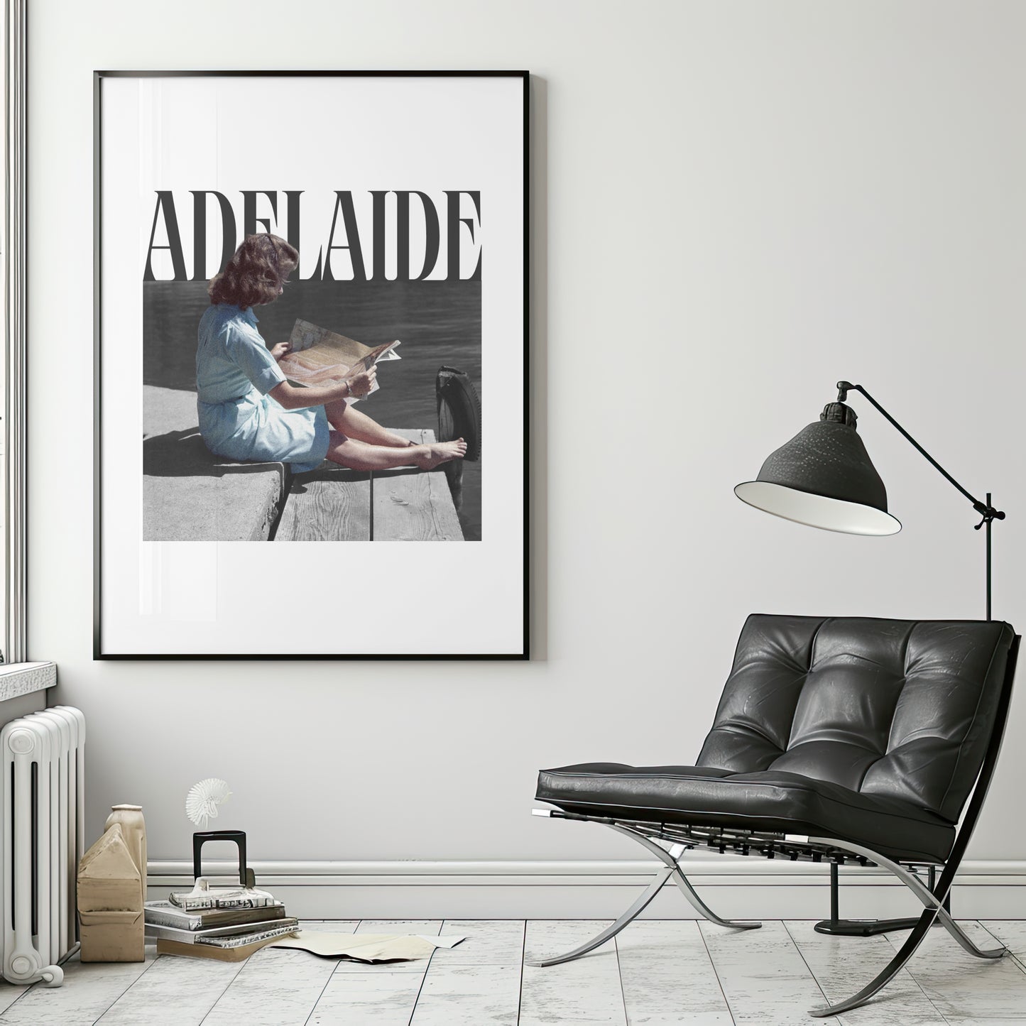 Adelaide Girl Portrait Poster, Retro Fine Art Minimalist Matte Vertical Posters
