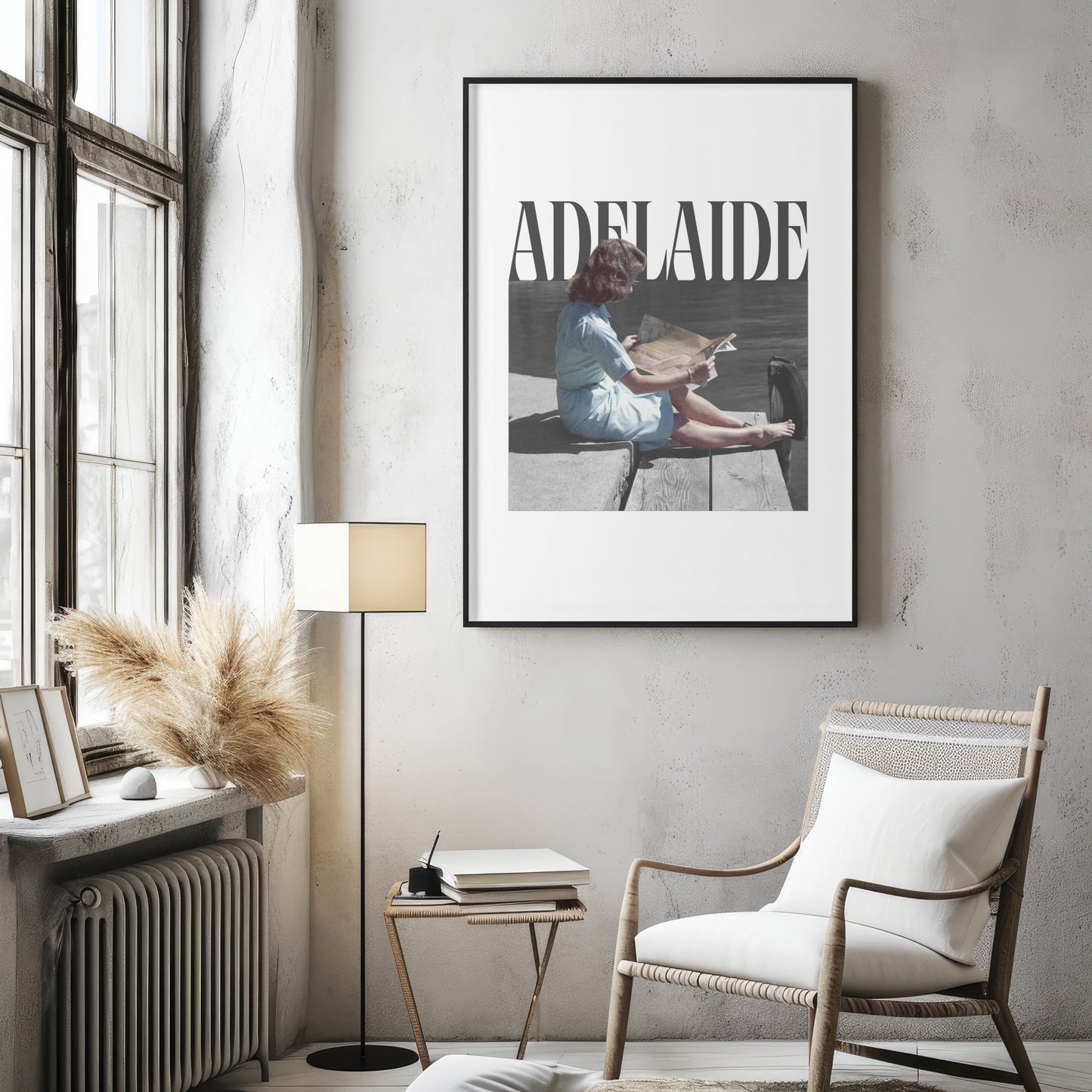 Adelaide Girl Portrait Poster, Retro Fine Art Minimalist Matte Vertical Posters