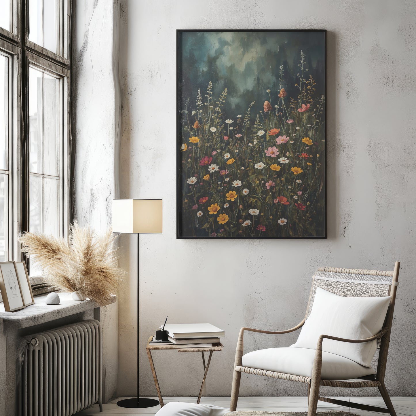 Wildflower Field – Stretched Canvas Wall Art