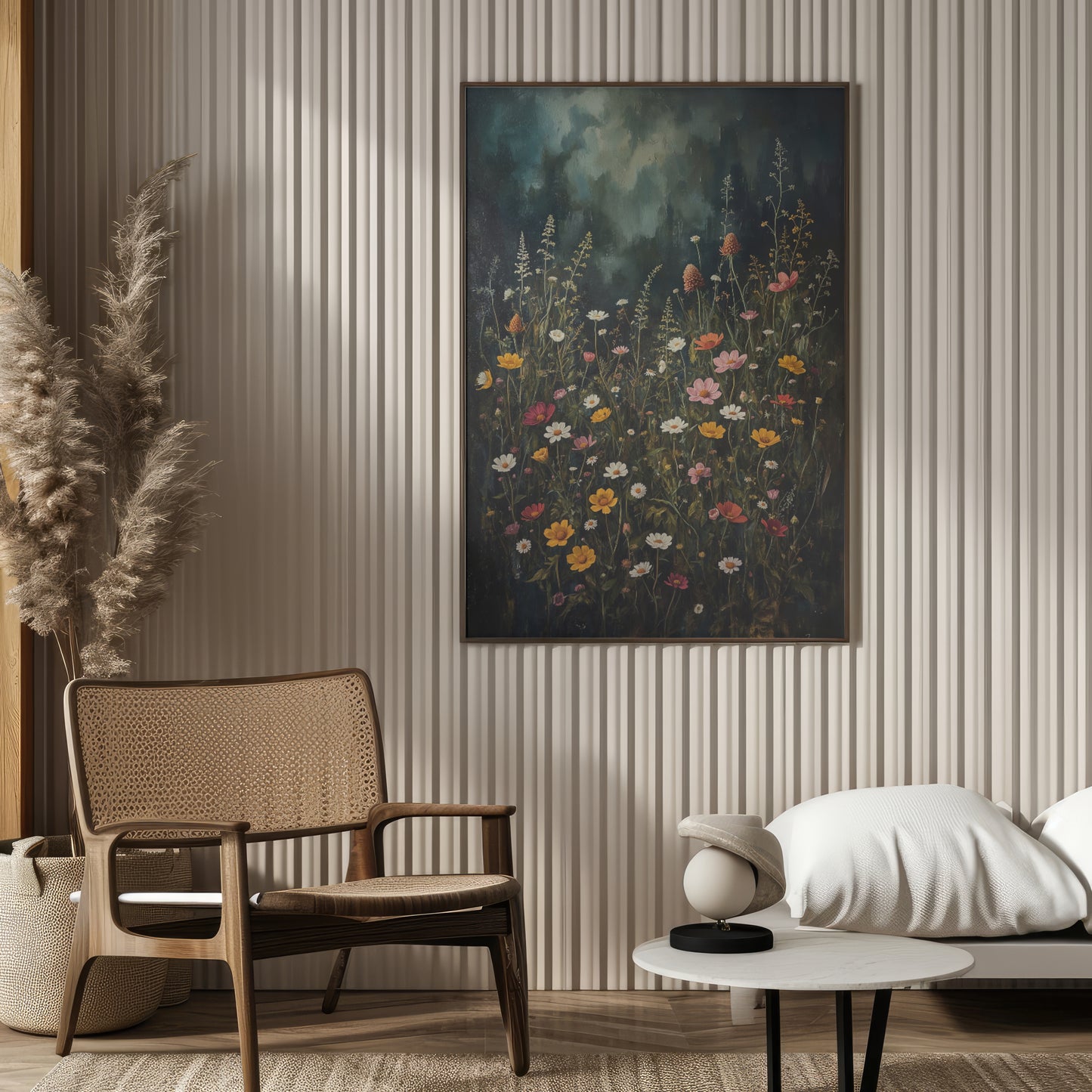 Wildflower Field – Stretched Canvas Wall Art