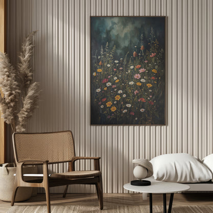 Wildflower Field – Stretched Canvas Wall Art