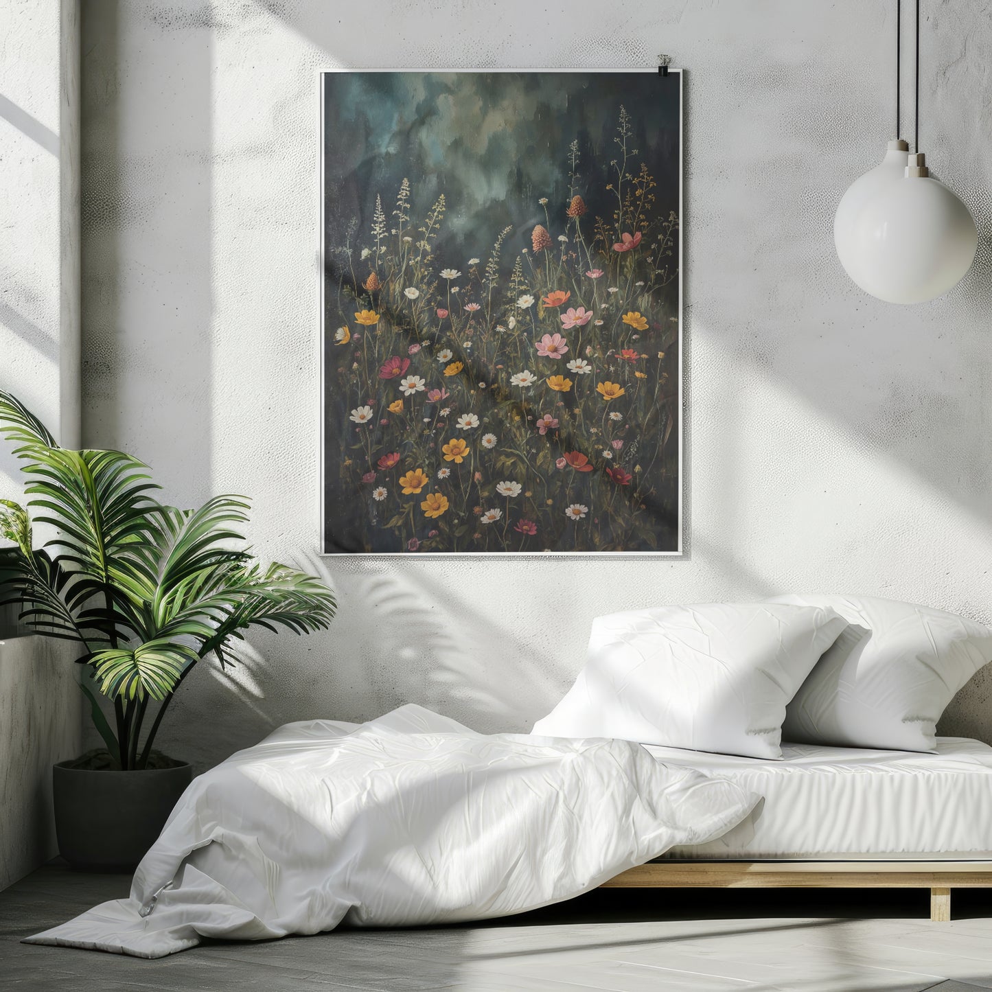 Wildflower Field – Stretched Canvas Wall Art
