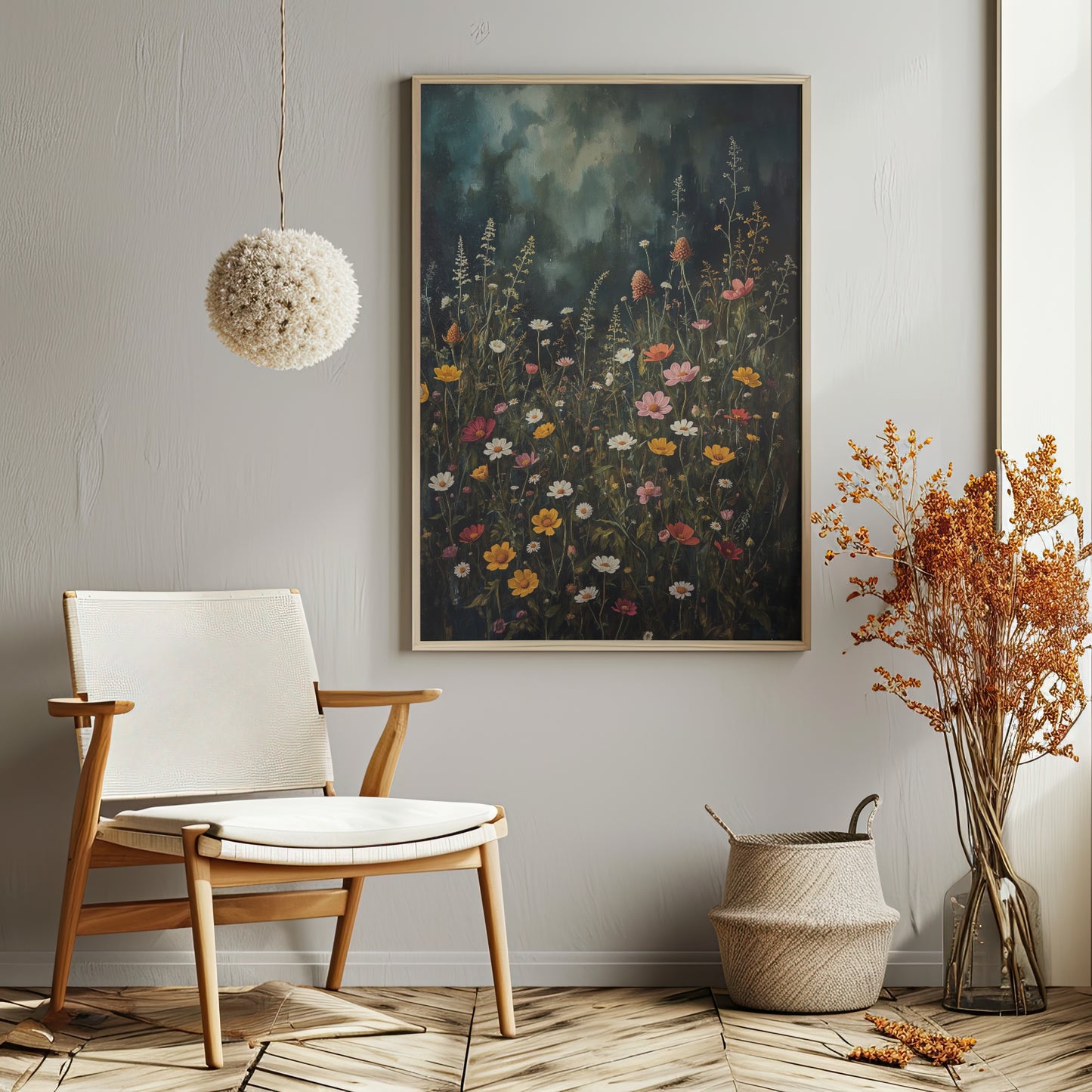 Wildflower Field – Stretched Canvas Wall Art