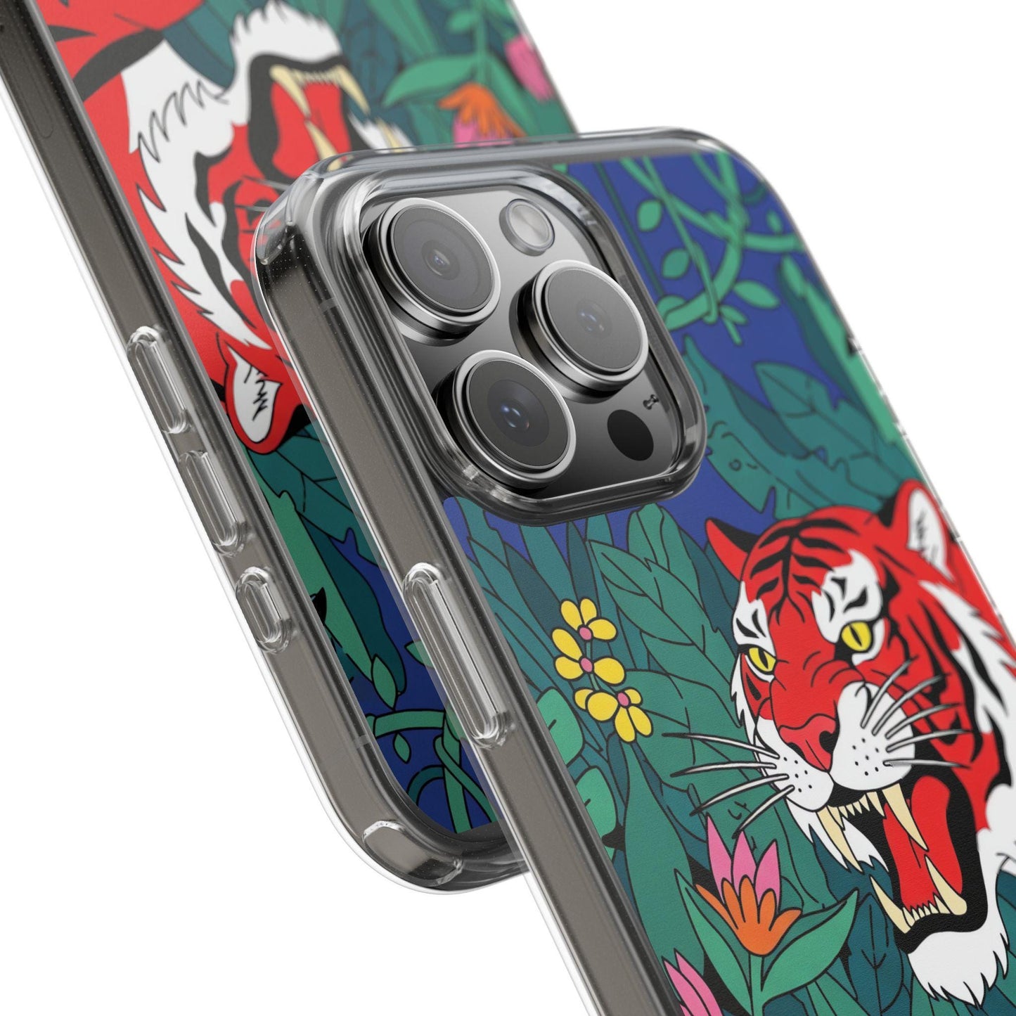 Wild tiger phone case with jungle art