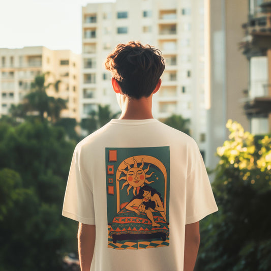Sun Glow Folk Tee