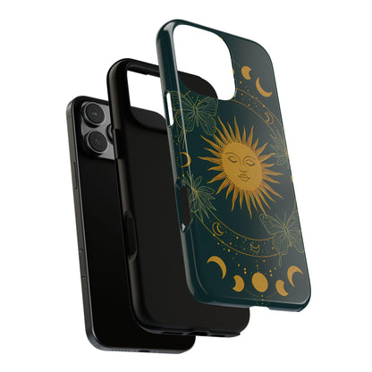 Sun and moon phone case with cosmic style