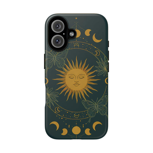 Sun and moon phone case with cosmic style