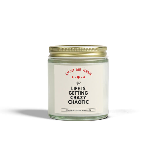 Coconut Apricot Candle, life is getting chaotic