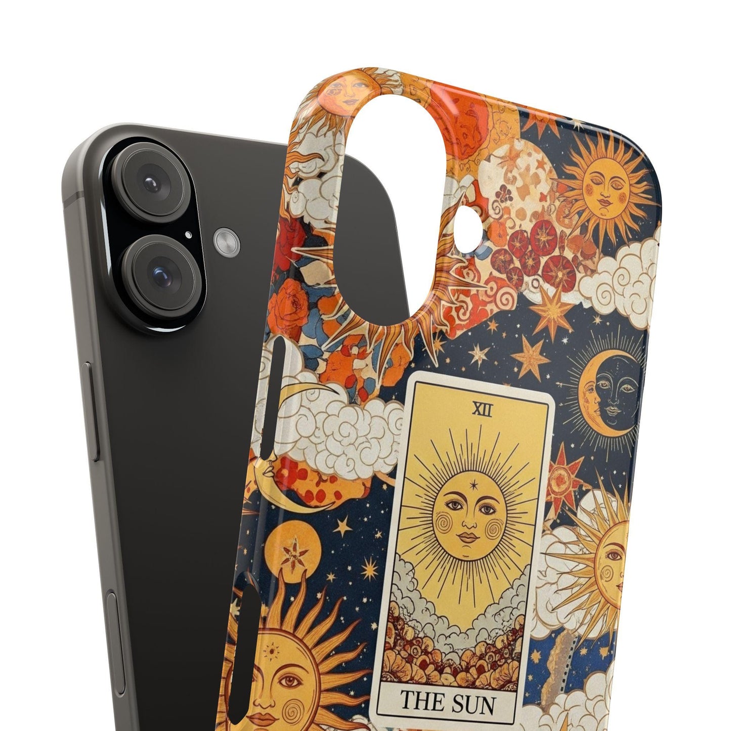 Tarot sun phone case with celestial art