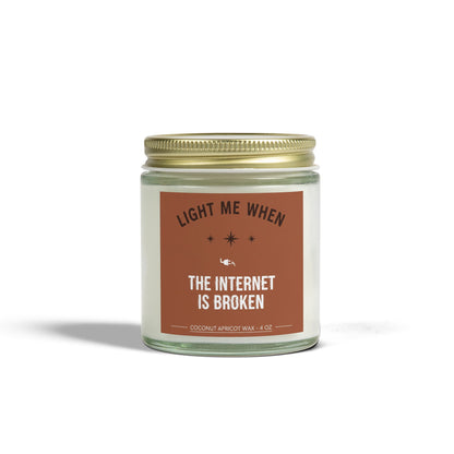 Terracotta Candle, Internet Is Broken Light This