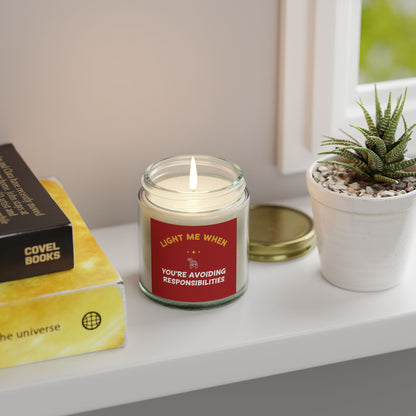 Bold Red Candle for Lazy Vibes