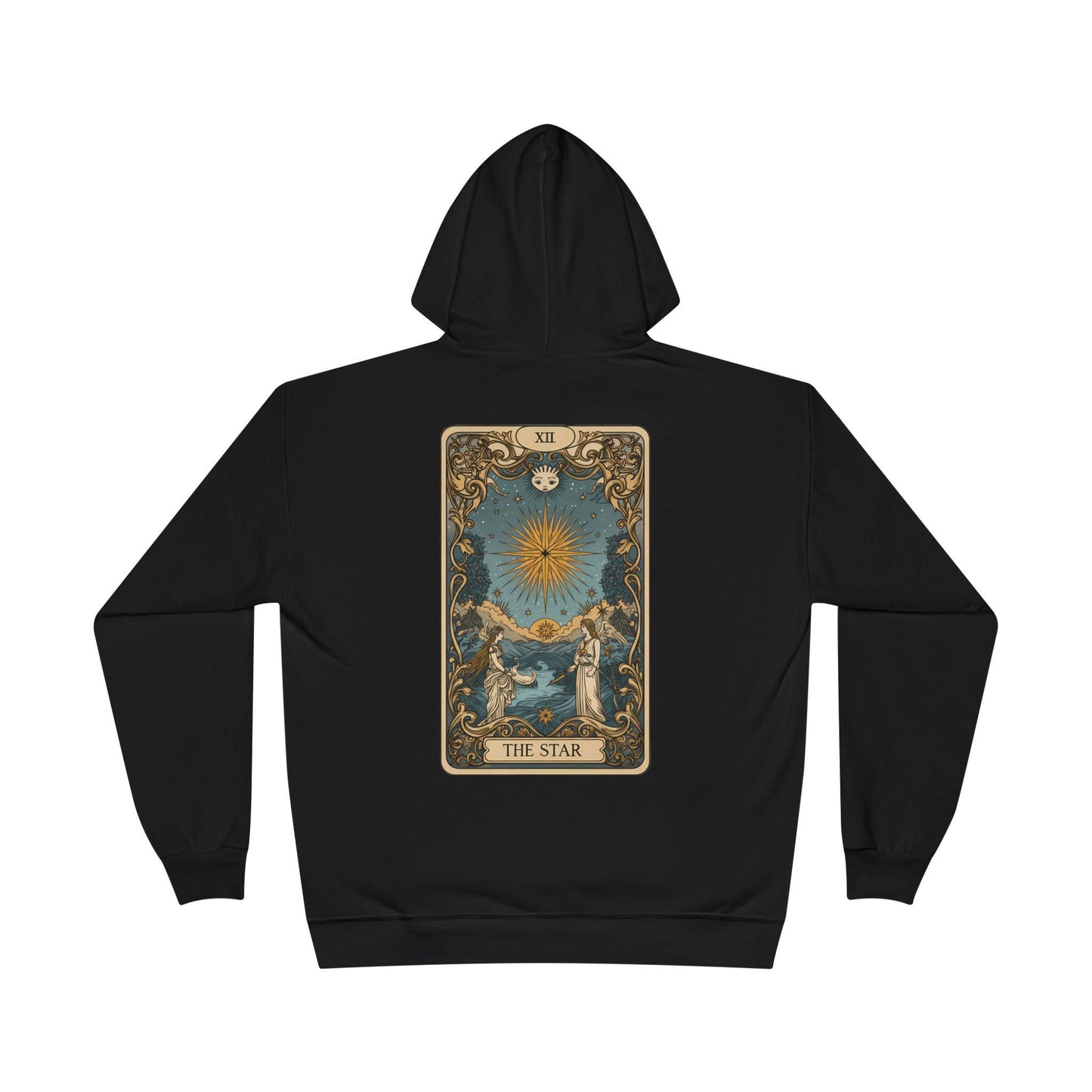 Tarot-themed hoodie with mystic print