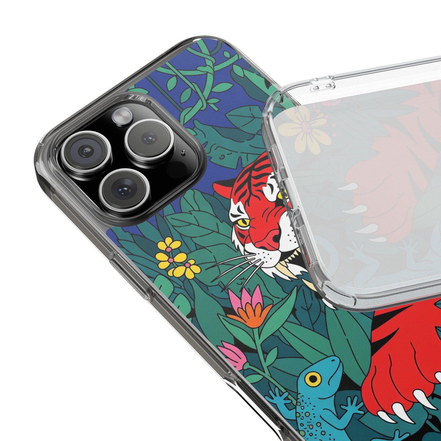 Wild tiger phone case with jungle art