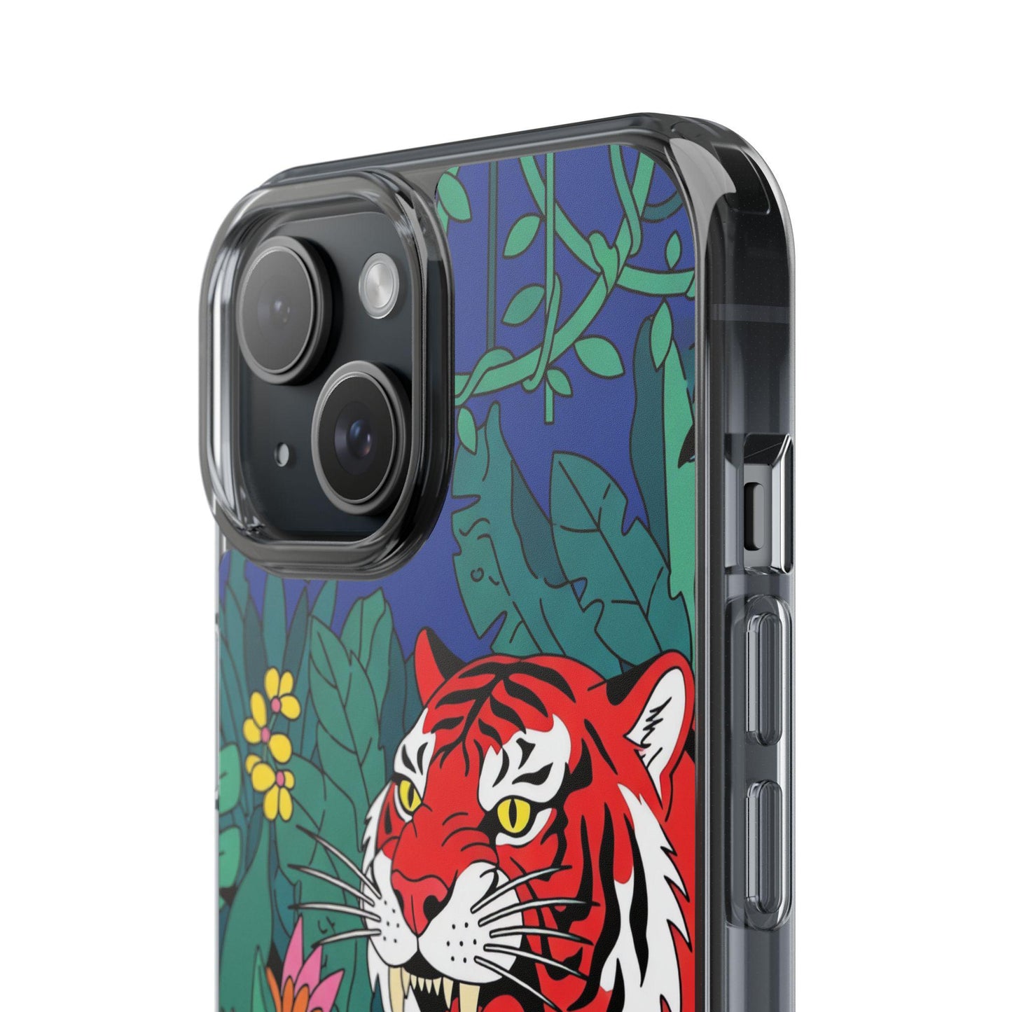 Wild tiger phone case with jungle art