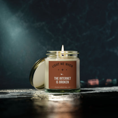 Terracotta Candle, Internet Is Broken Light This