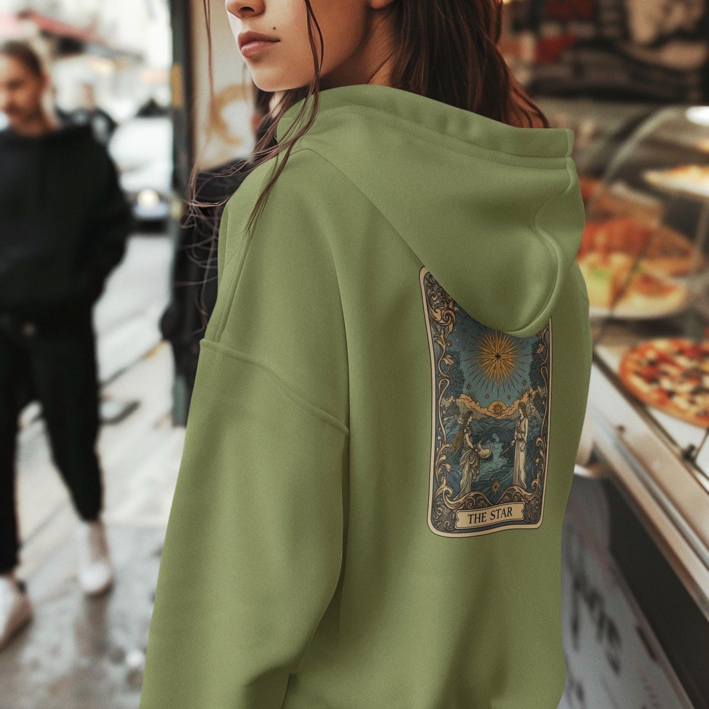 Tarot-themed hoodie with mystic print