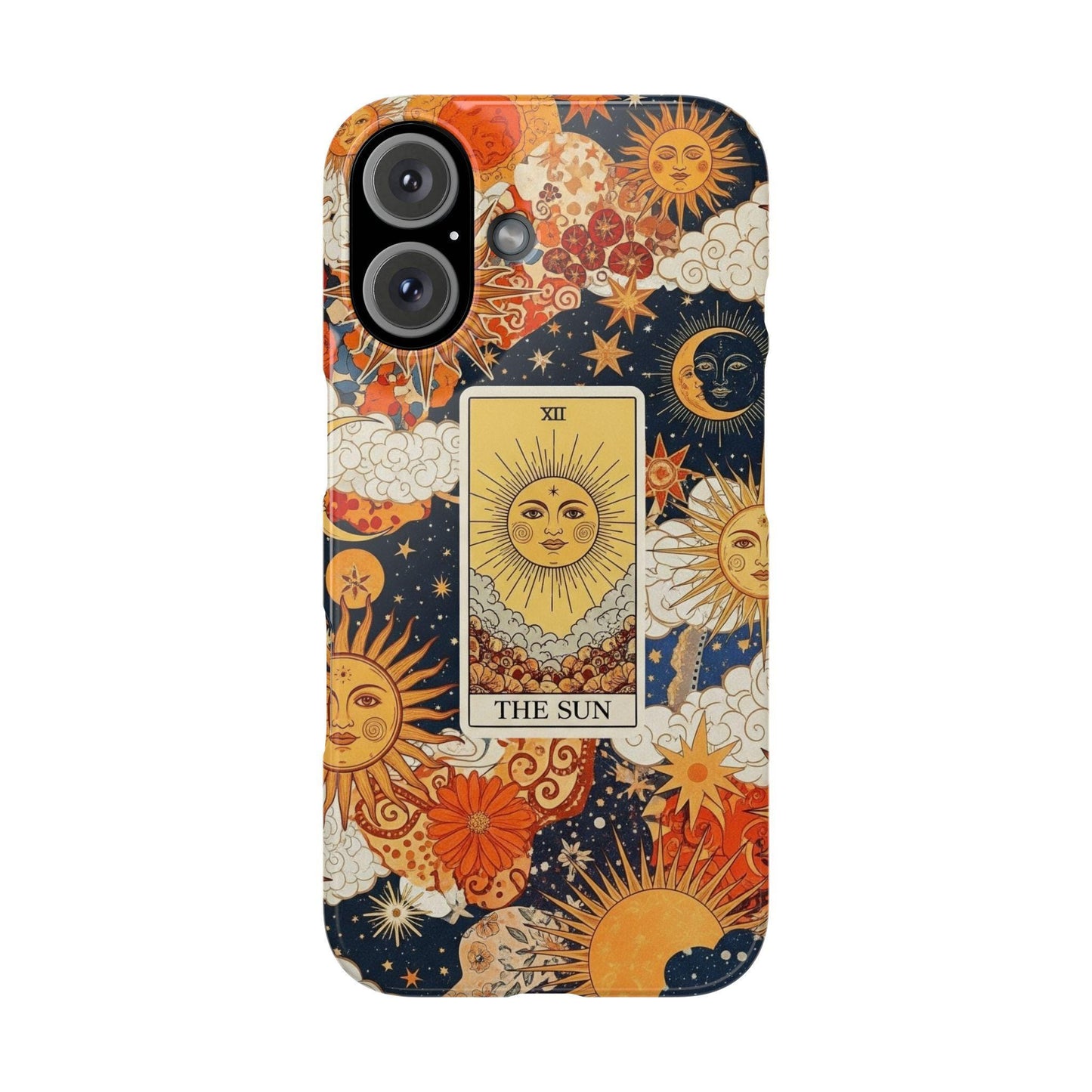 Tarot sun phone case with celestial art