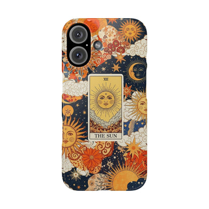Tarot sun phone case with celestial art