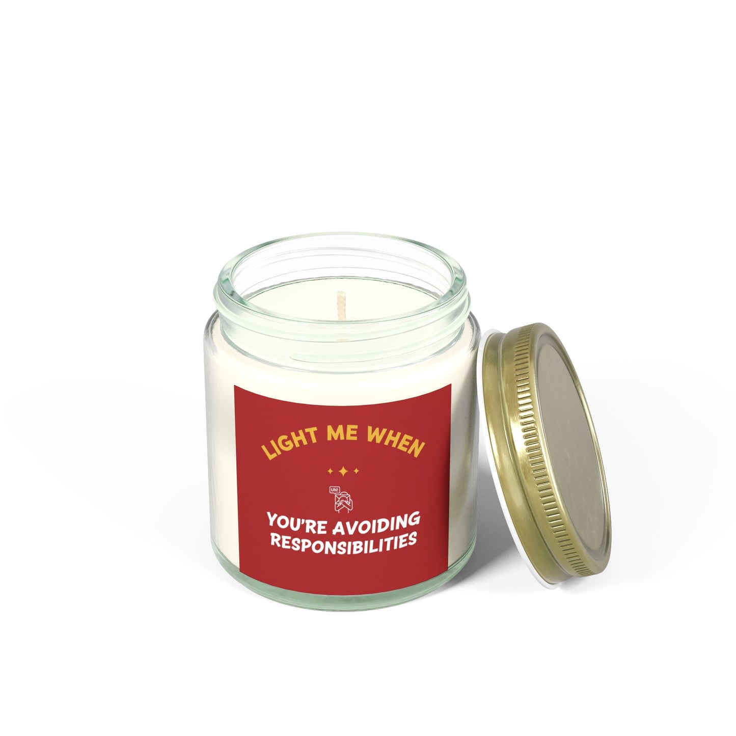 Bold Red Candle for Lazy Vibes