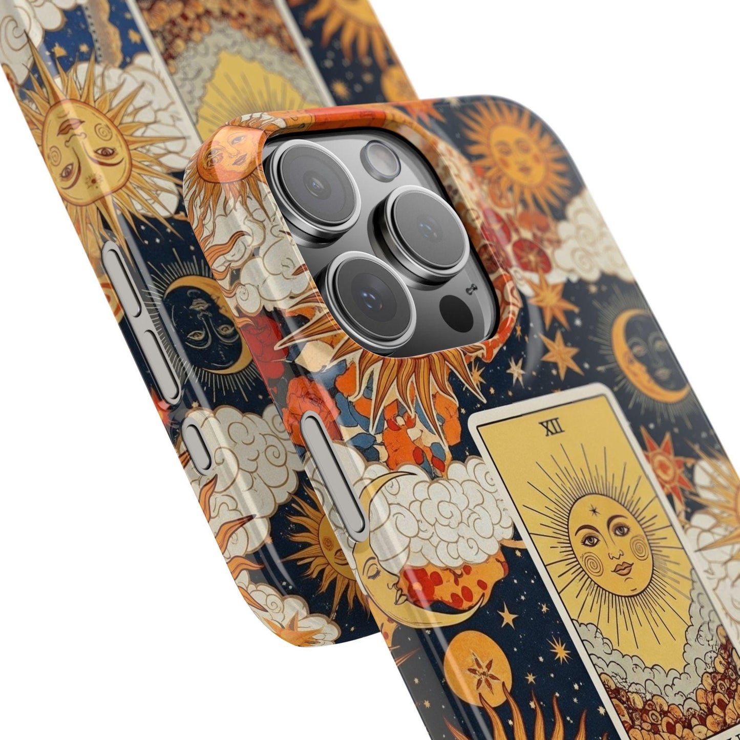 Tarot sun phone case with celestial art