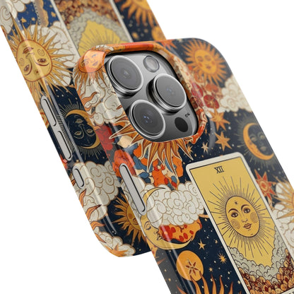 Tarot sun phone case with celestial art