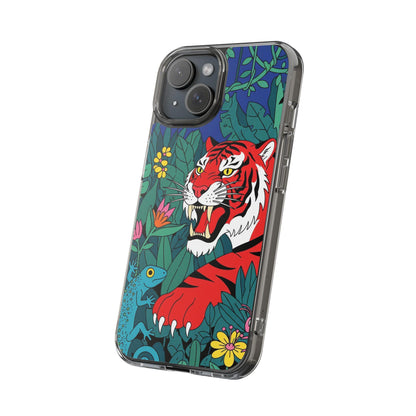 Wild tiger phone case with jungle art