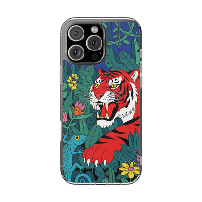 Wild tiger phone case with jungle art