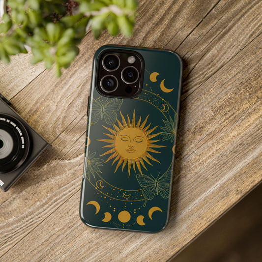 Sun and moon phone case with cosmic style