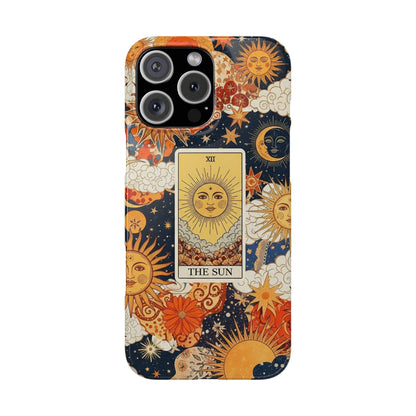 Tarot sun phone case with celestial art