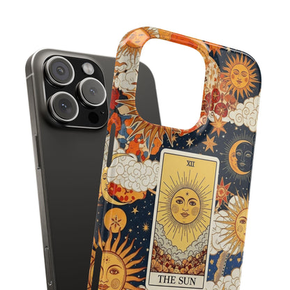 Tarot sun phone case with celestial art