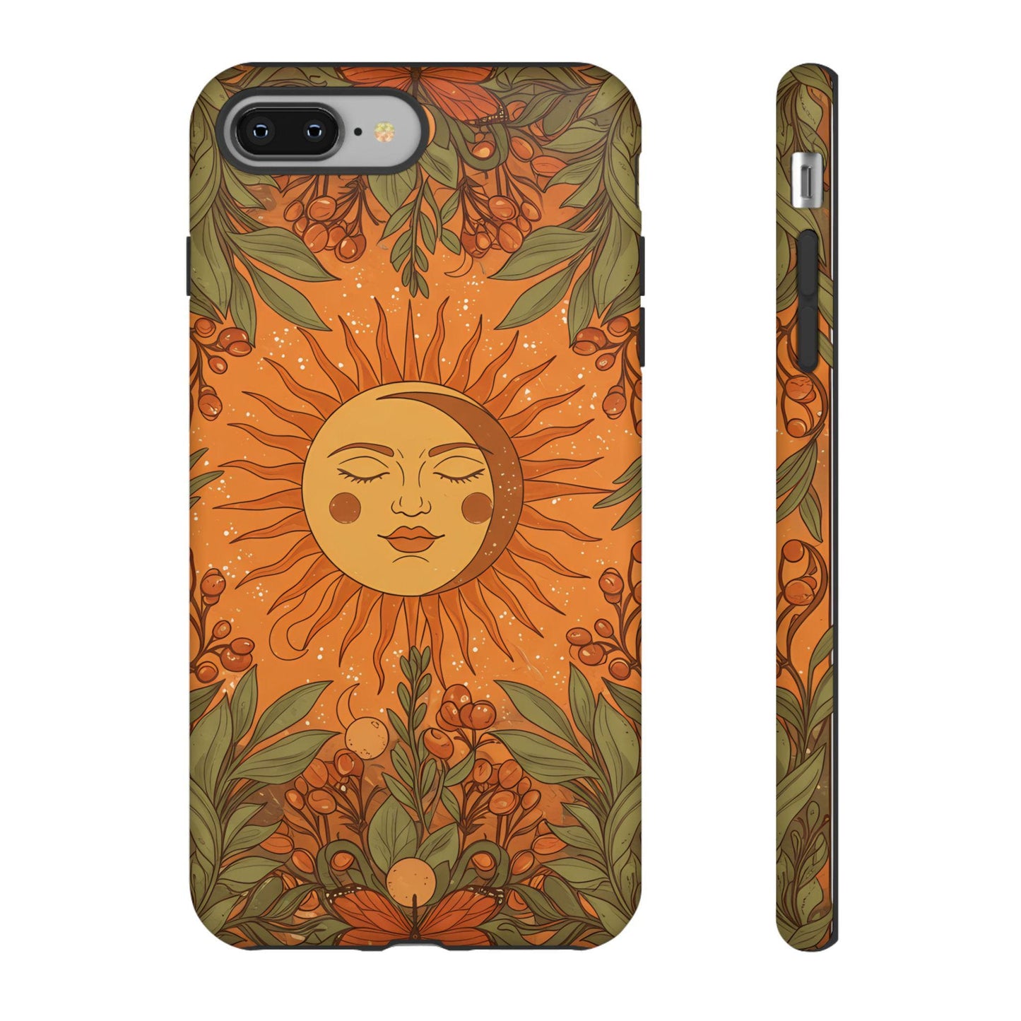 Sunshine floral phone case with boho summer art