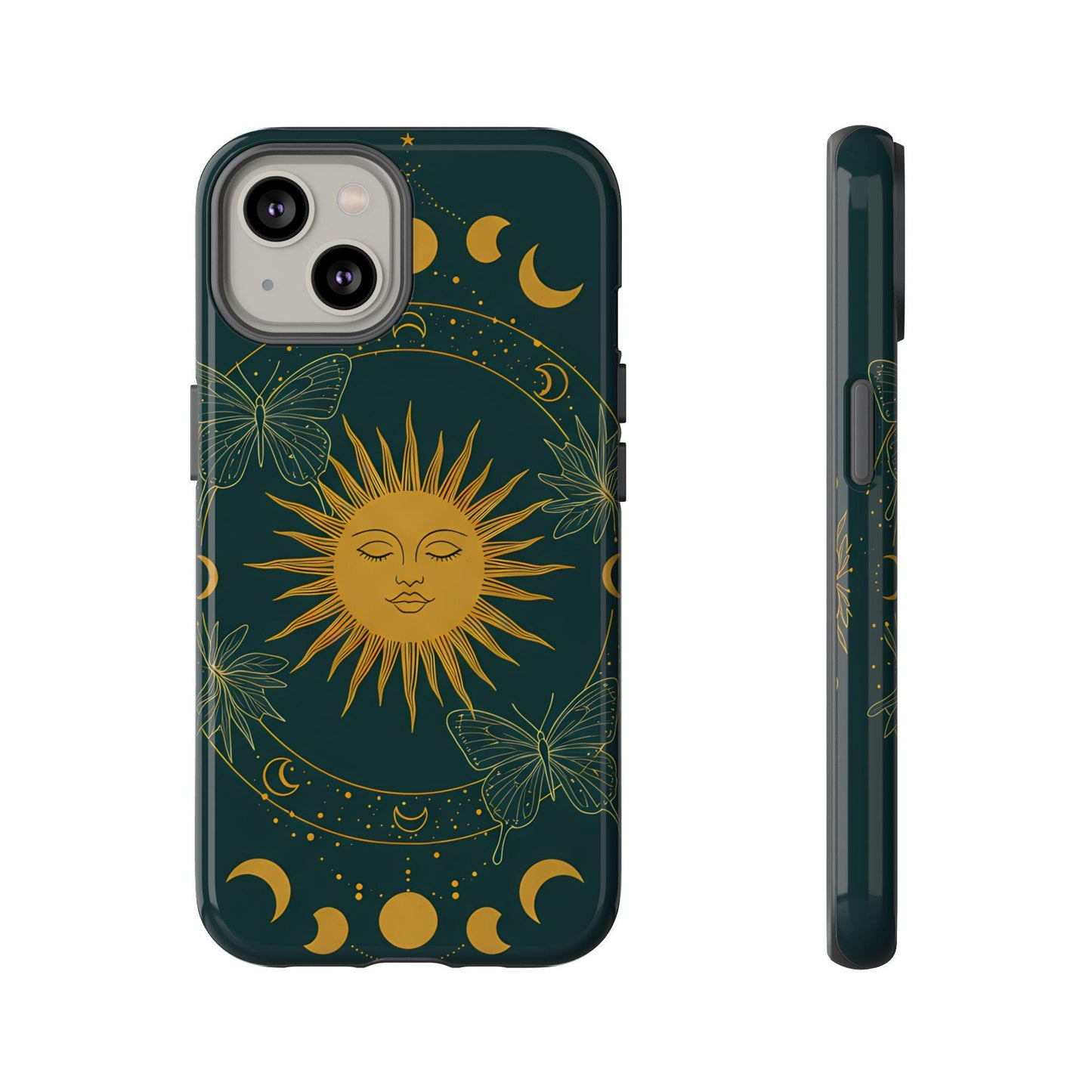 Sun and moon phone case with cosmic style