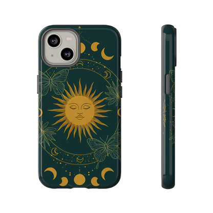 Sun and moon phone case with cosmic style