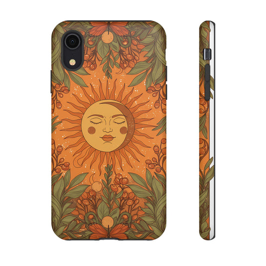 Sunshine floral phone case with boho summer art