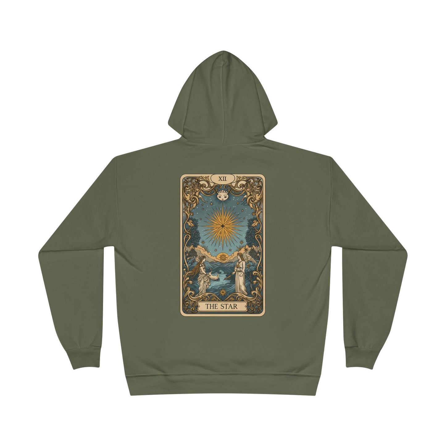 Tarot-themed hoodie with mystic print