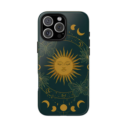 Sun and moon phone case with cosmic style