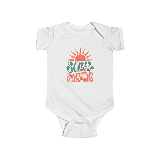 Happy sun baby bodysuit with cheerful print